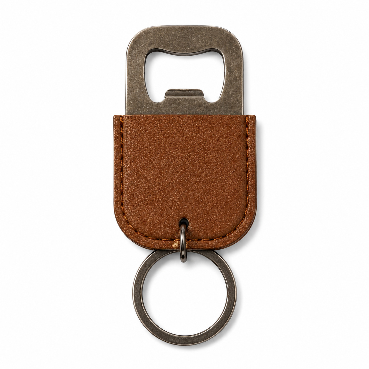 Porte-clés ouvre bouteille simili cuir